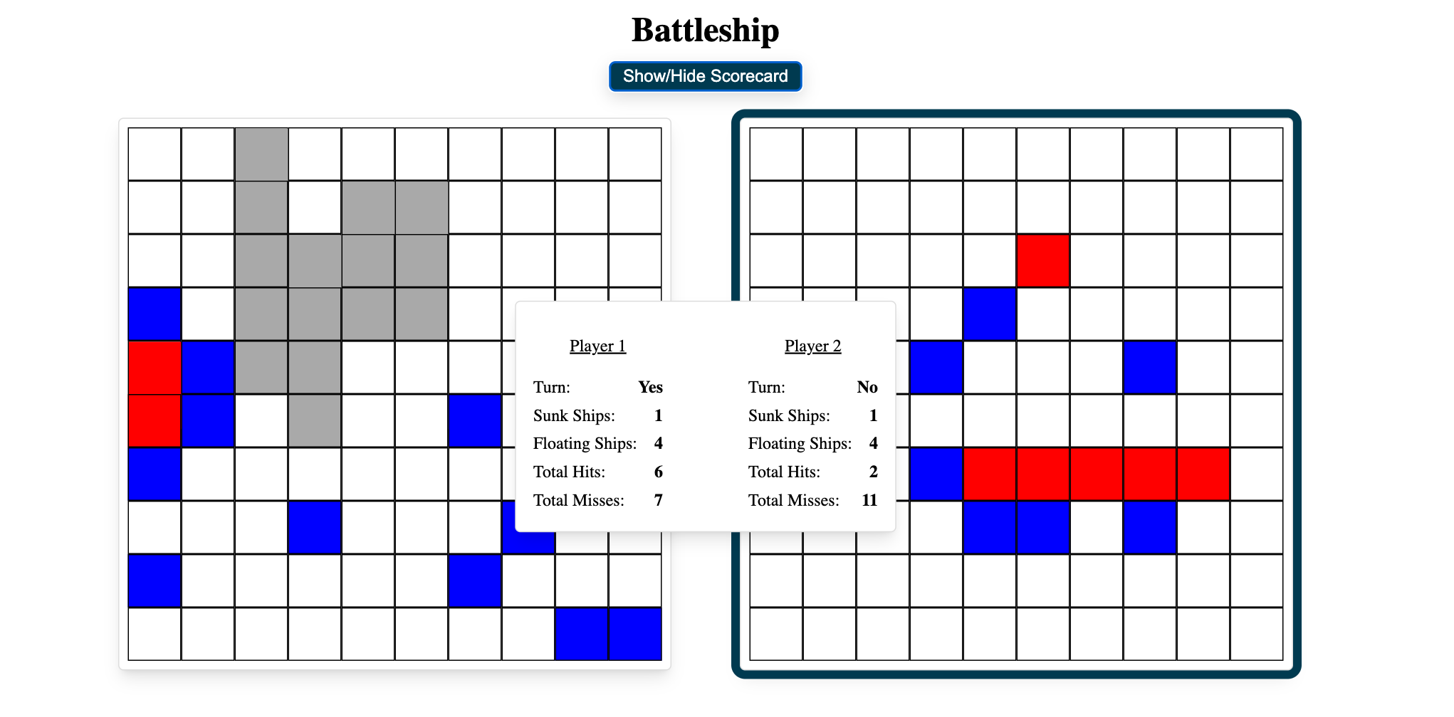 Preview of Battleship Game
